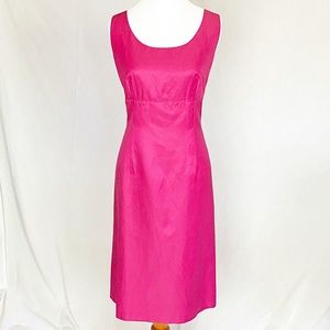 Talbots hot pink fuchsia sheath dress size 10